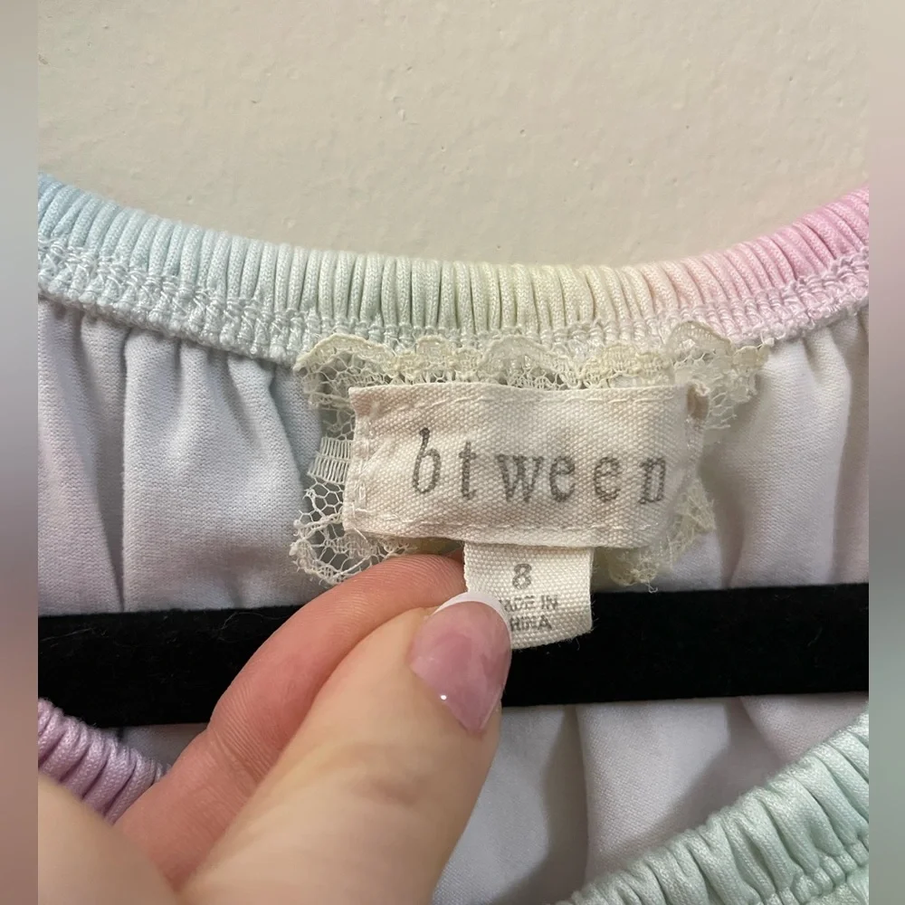 Adorable btween‎ Girls Flutter Pastel Rainbow Top - 8